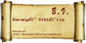 Baranyó Viktória névjegykártya