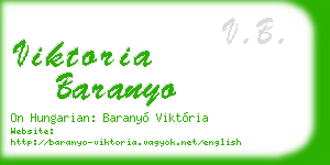 viktoria baranyo business card