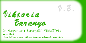 viktoria baranyo business card